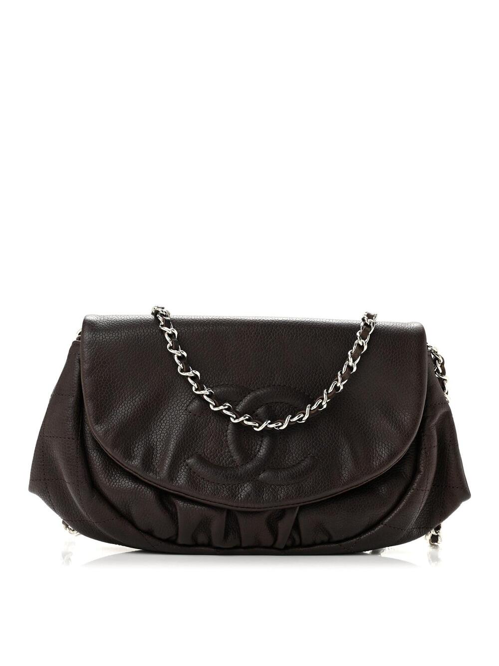 Chanel Caviar Half Moon Wallet On Chain #346168C18B